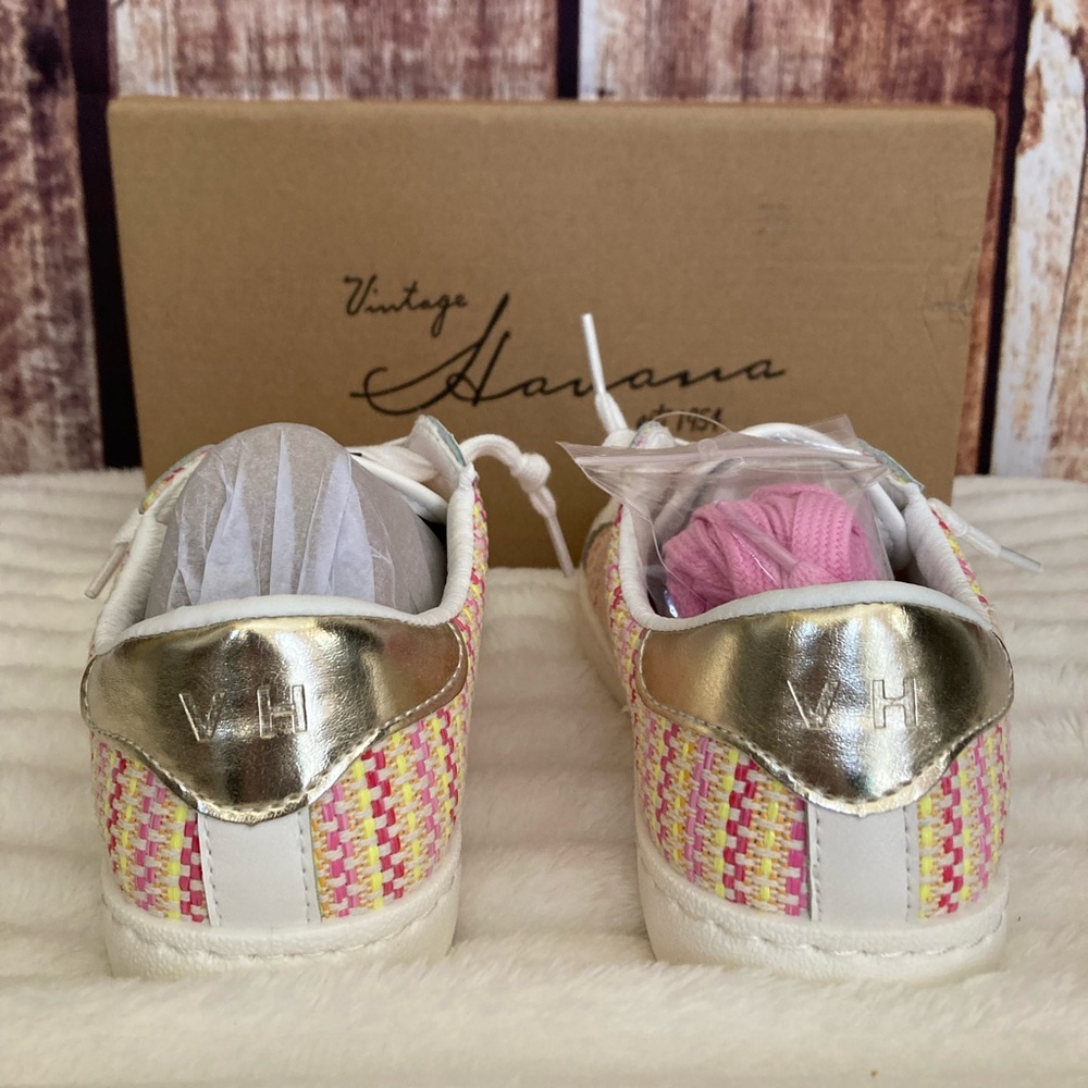 Vintage Havana | NEW Carla Light Pink Multi Tweed Fashion Sneaker - Picture 3 of 5